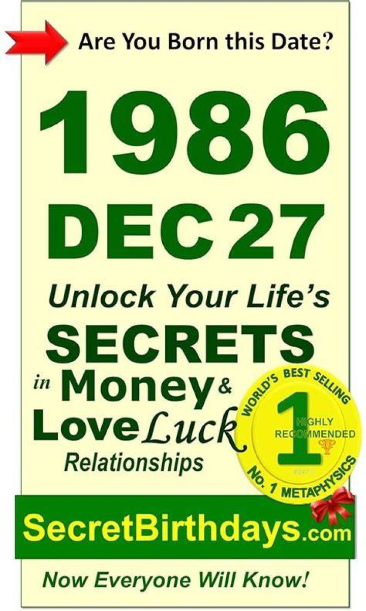27 december birthday personality?