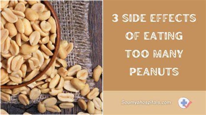 Can eating too many peanuts cause stomach pain?