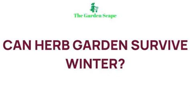 Can herb garden survive winter?