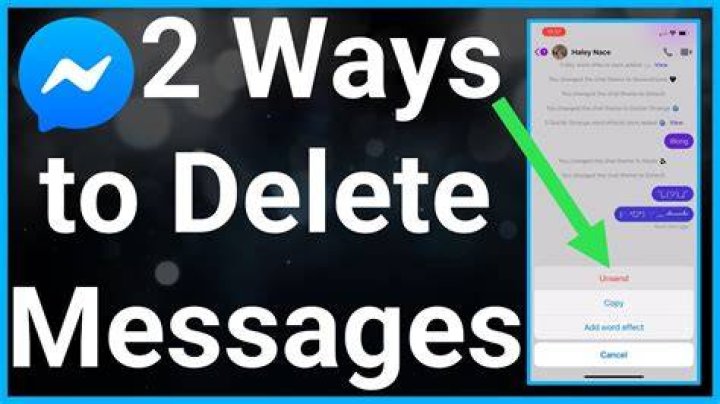 Can I delete a picture I sent on Facebook messenger?