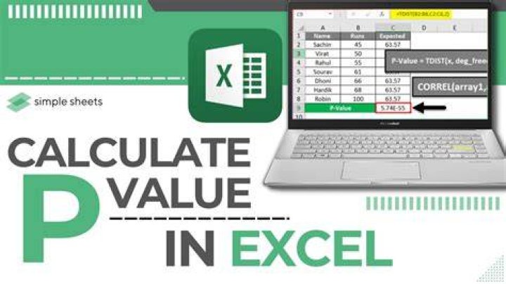 Can you calculate p value in Excel?