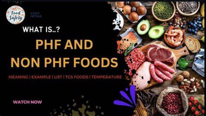Can you identify which foods are PHF?