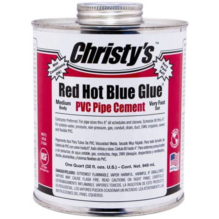 Can you use Christy’s Red Hot Blue glue on CPVC?