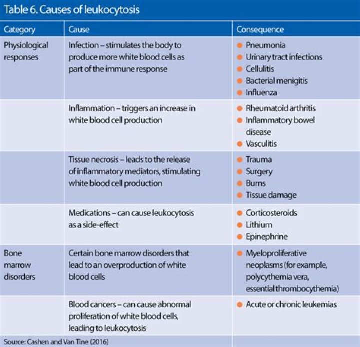 Does splenectomy cause leukocytosis?