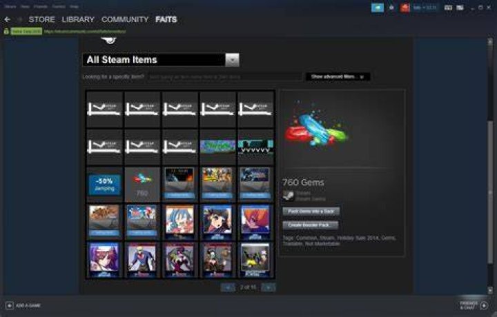 Gems on steam?