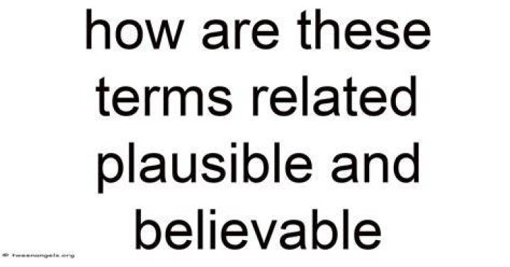 How are these terms related plausible and believable?