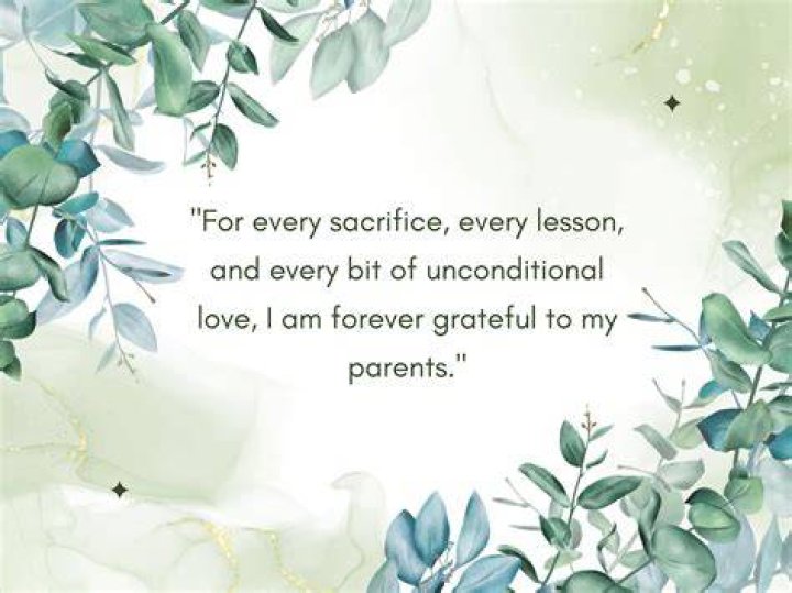 How can I be thankful to my parents?