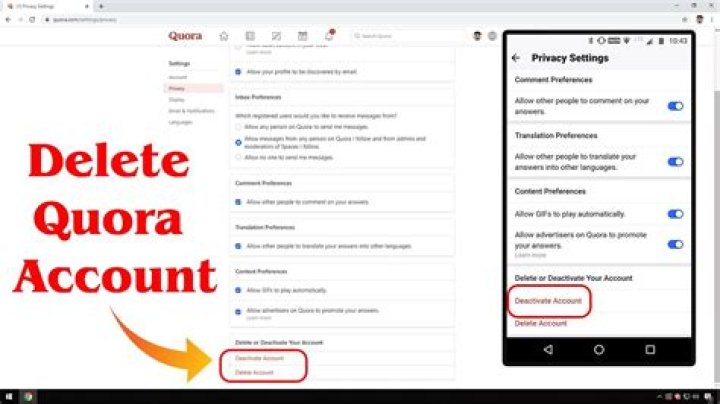 How can I permanently delete my Quora Account?