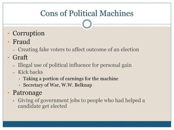 How did political machines affect cities?