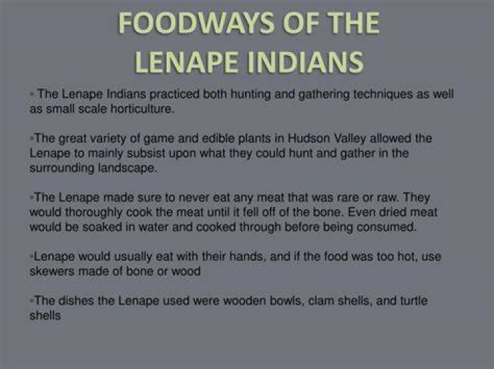 How did the Lenape cook their food?