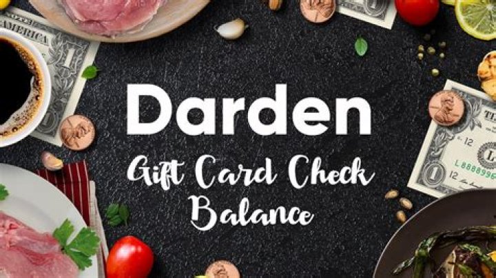 How do I check the balance on my Darden gift card?