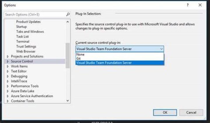 How do I connect to a TFS server in Visual Studio 2015?