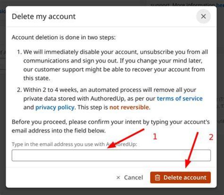 How do I delete my apartments com account?