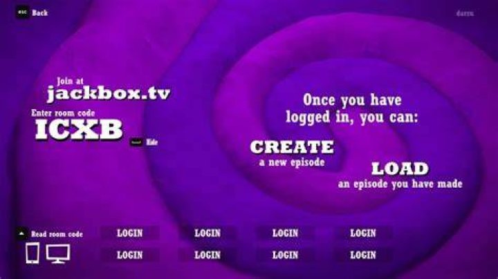 How do I get the room code for my Jackbox TV?