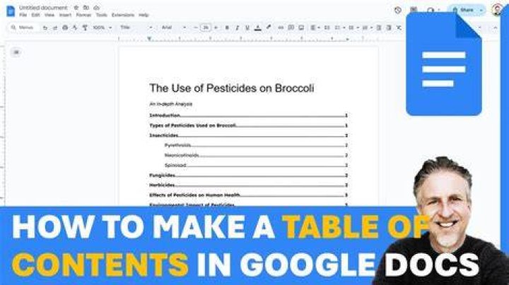 How do I make a table of contents clickable in Google Docs?