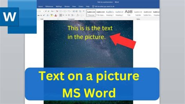 How do I put text on a picture in Microsoft Word?