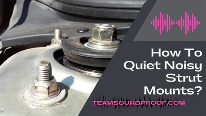 How do I quiet noisy strut mounts?