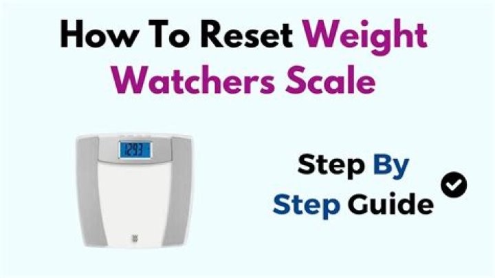 How do I reset my Conair Weight Watchers scale?
