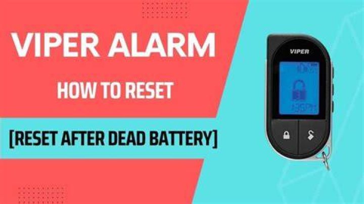 How do I reset my Viper alarm after changing the battery?