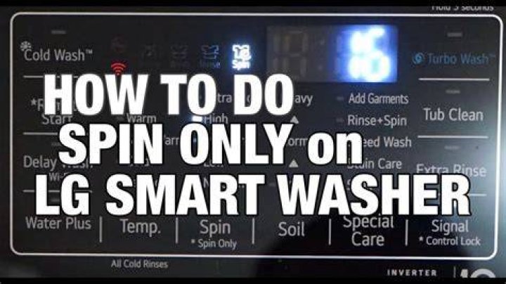 How do I set my LG washer to spin only?