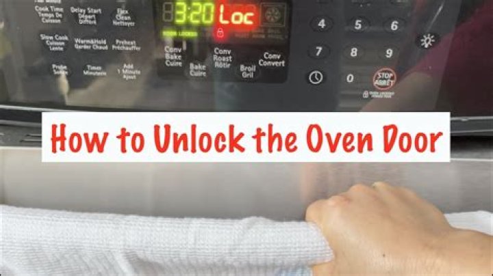 How do I unlock my Bosch oven door?