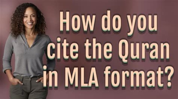 How do you cite the Quran MLA?