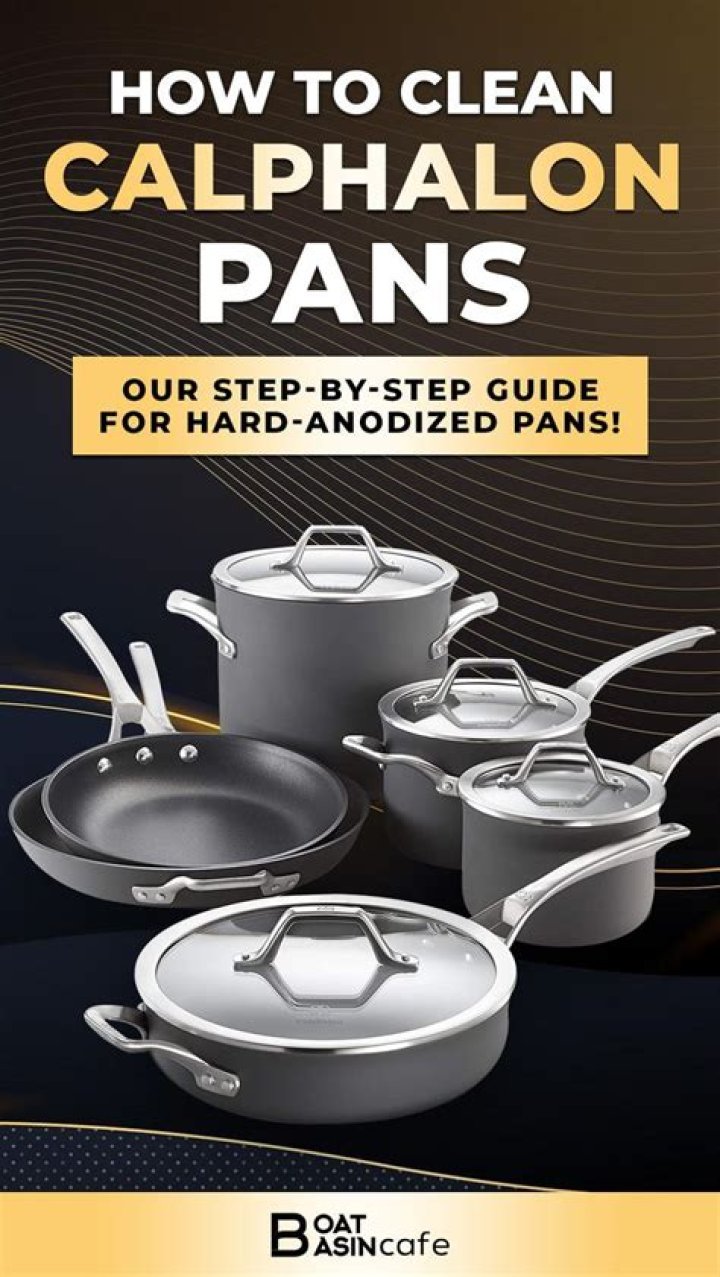 How do you clean Calphalon pans outside?