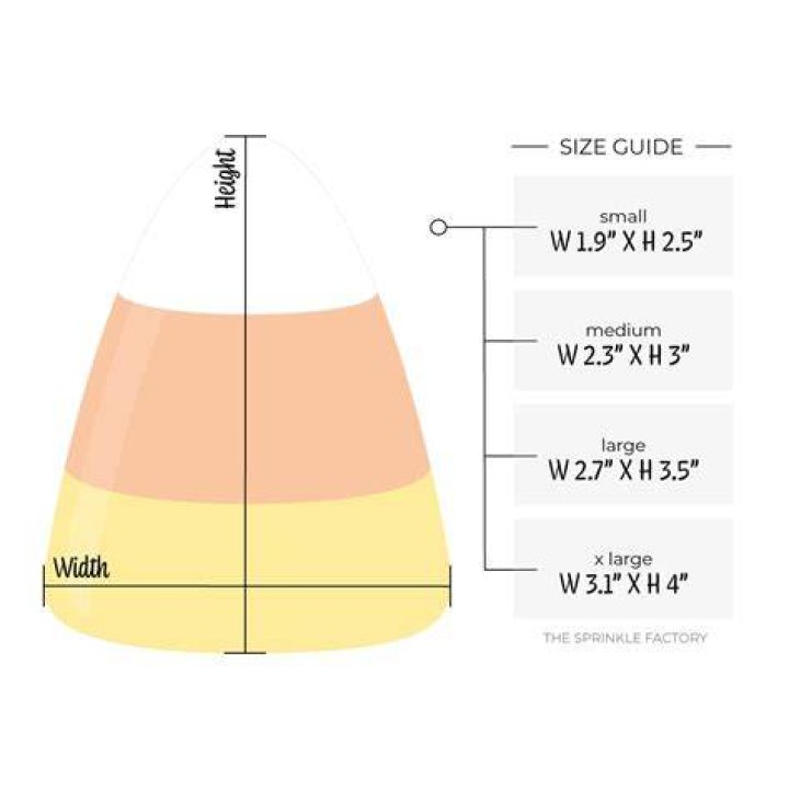 How do you find the volume of a candy corn?