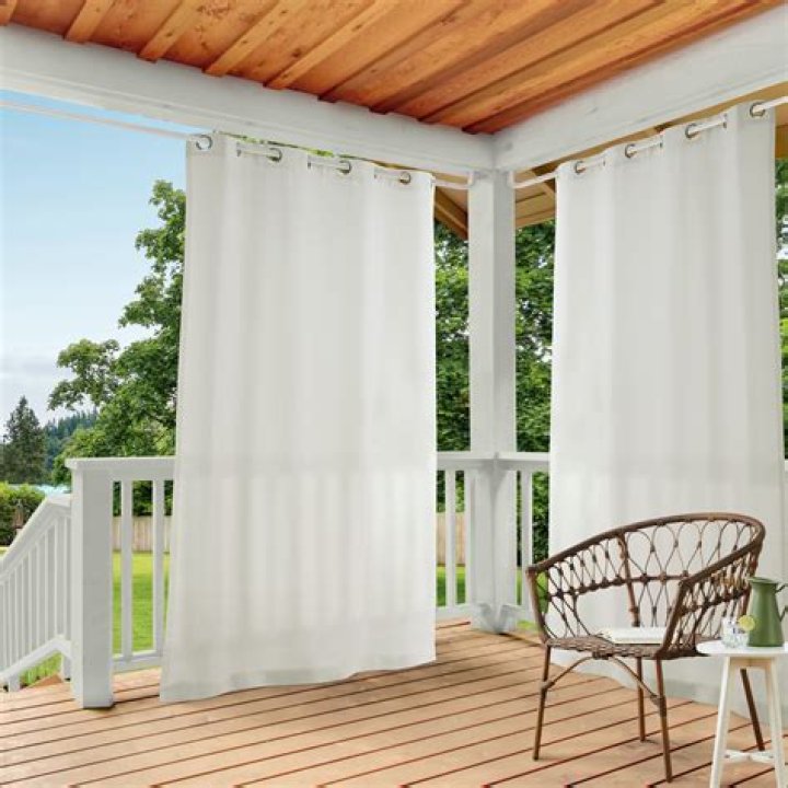 How do you keep outdoor curtains from billowing?