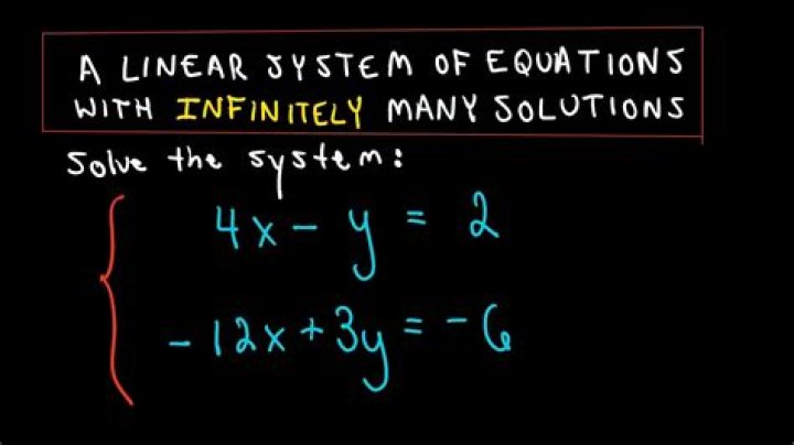 How do you know if a system has infinite solutions?
