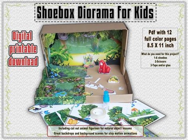 How do you make a desert biome in a shoebox?