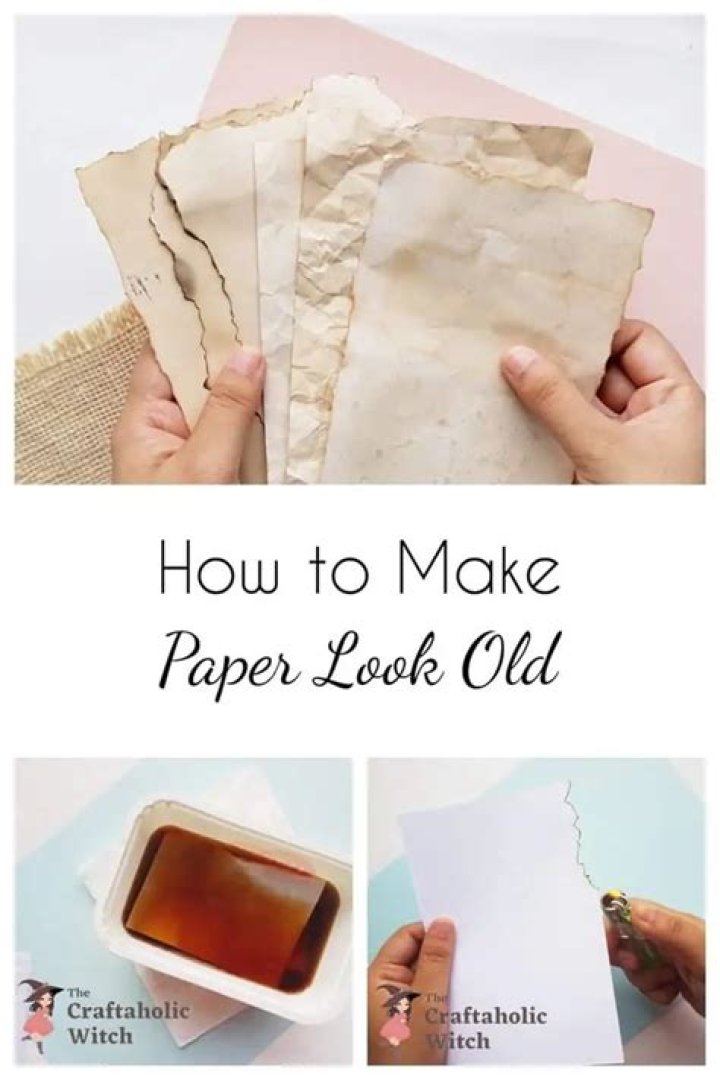 How do you make paper look old without getting it wet?