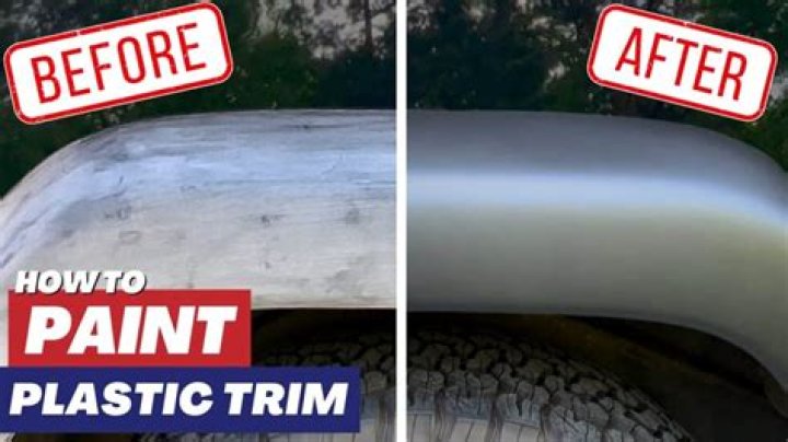 How do you paint plastic chrome trim?