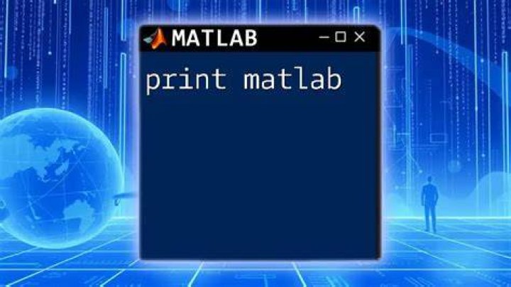 How do you print text in Matlab?