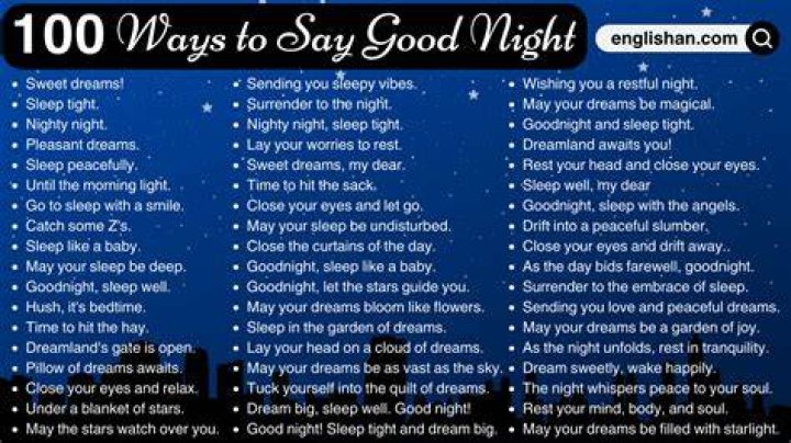 How do you say goodnight in Arabic?
