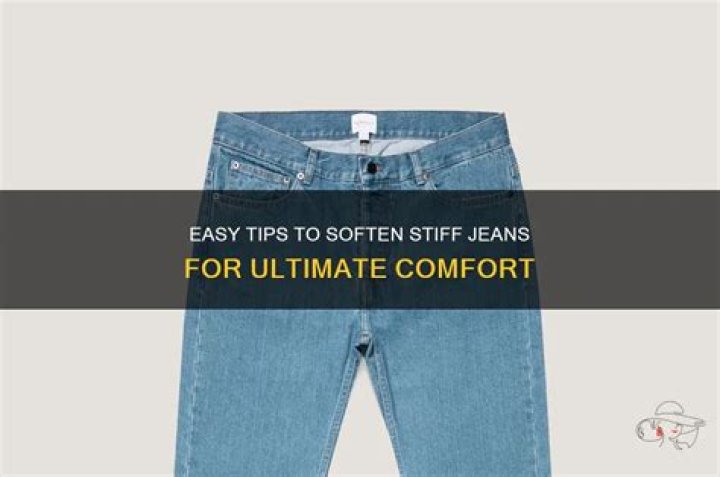 How do you soften stiff blue jeans?