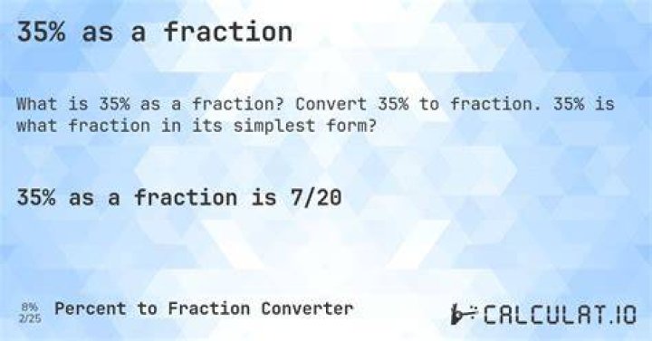 How do you write 0.35 as a fraction?