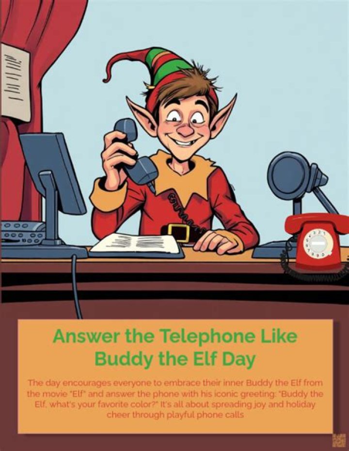 How does Buddy Elf answer the phone?