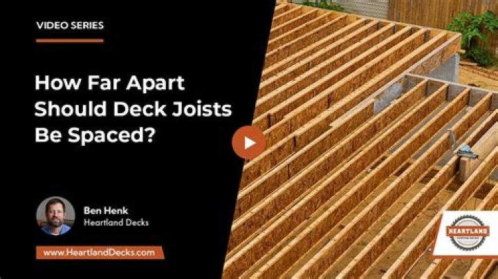 How far apart are studs for decking?
