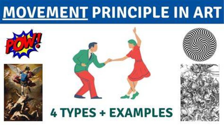 How is movement achieved in art?