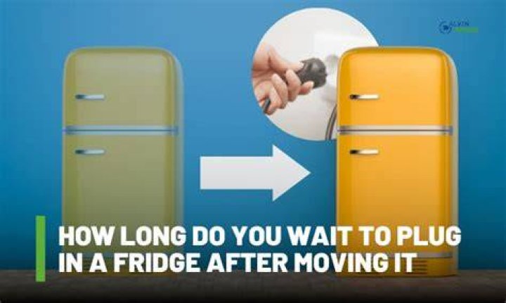 How long after moving a freezer can I plug it in?