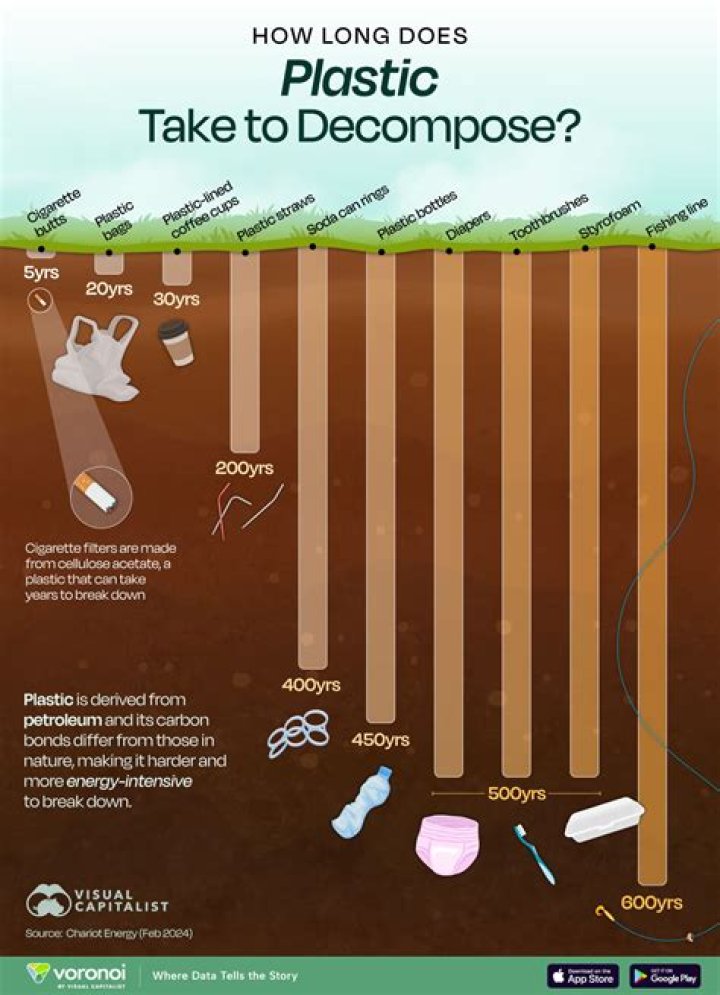 How long does it take Glitter to decompose?