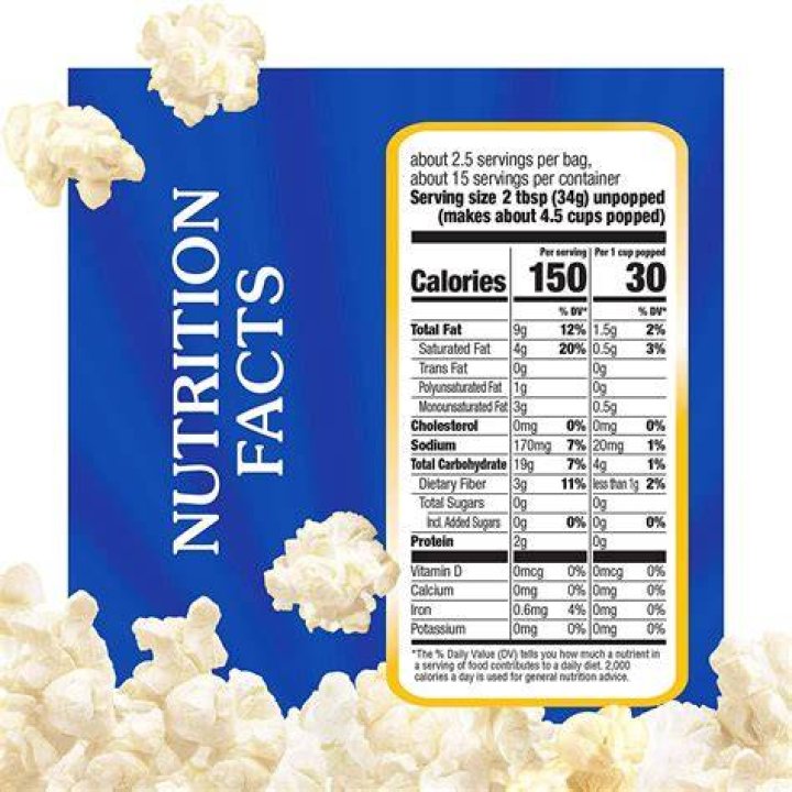 How many calories are in a bag of Act butter popcorn?