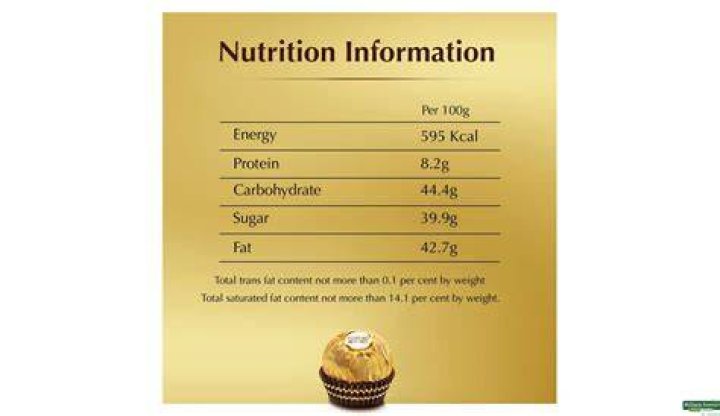How many calories does one Ferrero Rocher have?