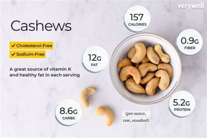 How many cashews are in a cup?