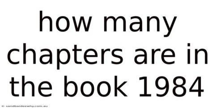 How many chapters are in the 1984?