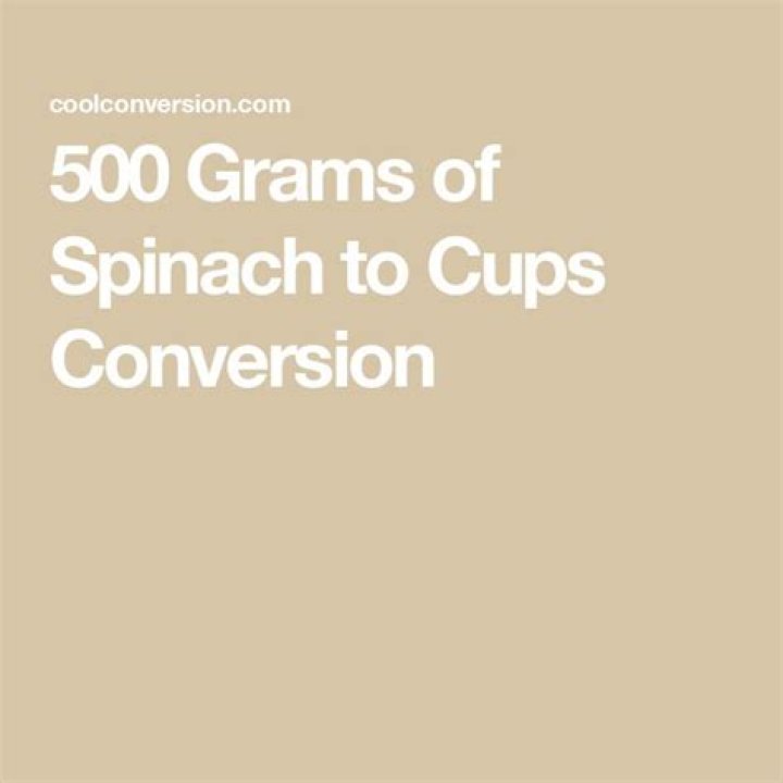 How many cups is 100g spinach?