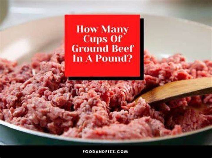 How many cups is a pound of beef?