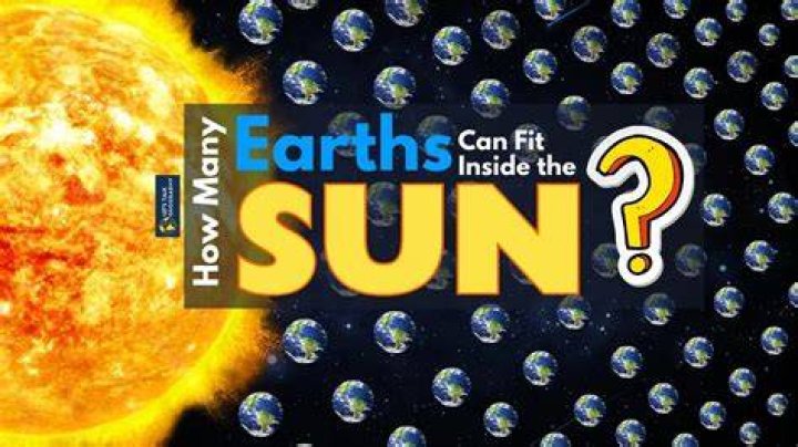 How many Earths can fit inside a sun?