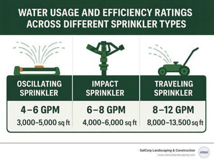 How many gpm does an oscillating sprinkler use?